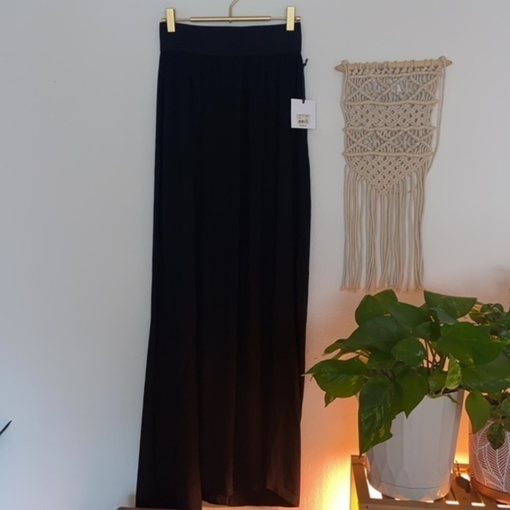 Jack by BB Dakota Black Maxi Skirt with Slit Sz.S NWT!